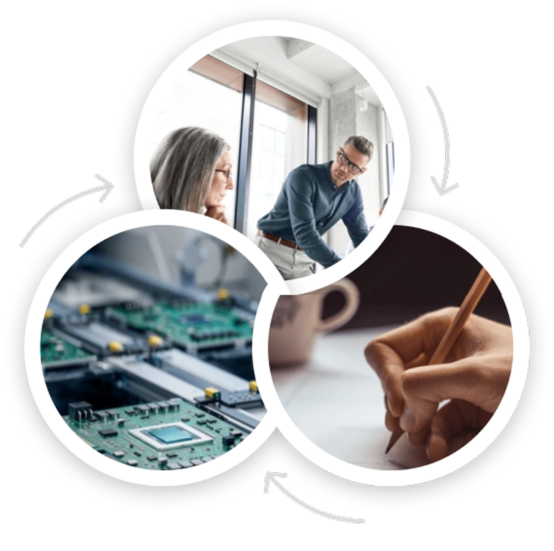 group of three photos