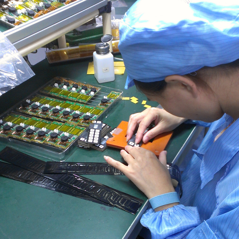 someone assembling something