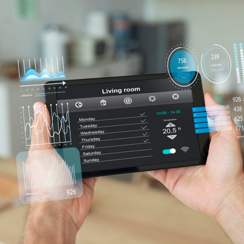 someone holding a handheld device