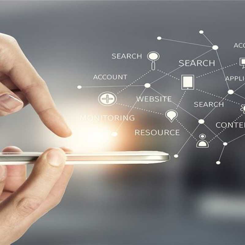 someone touching a screen