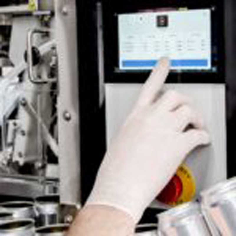 hand on a touch screen device